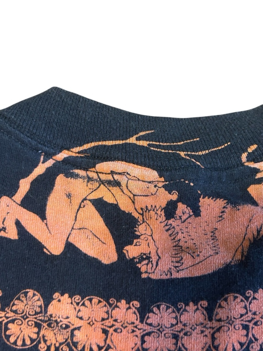 Vintage Greek Mythology AOP Tee XL Single Stitch 90s Art All Over Print - Picture 10 of 13